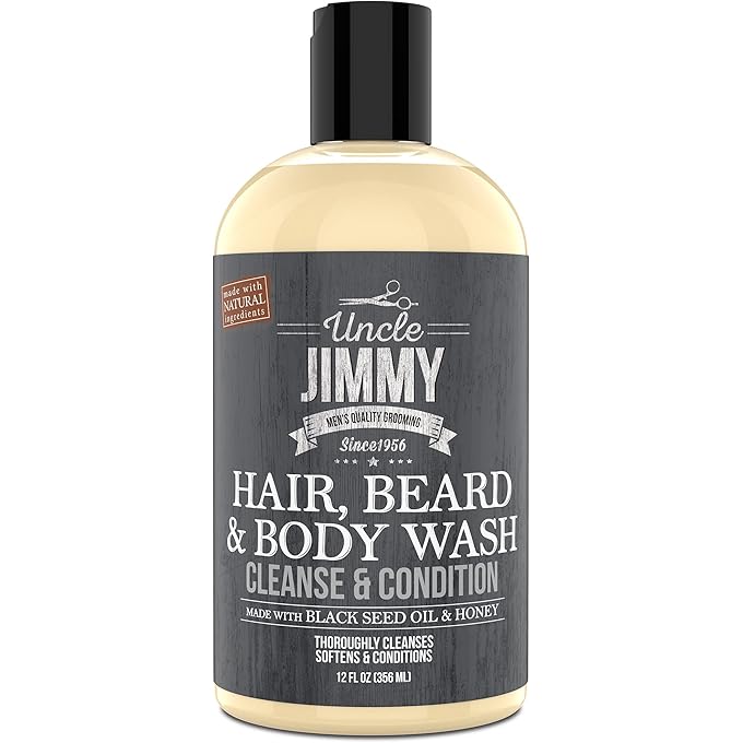 Uncle Jimmy Hair, Beard & Body Wash, 12 Oz